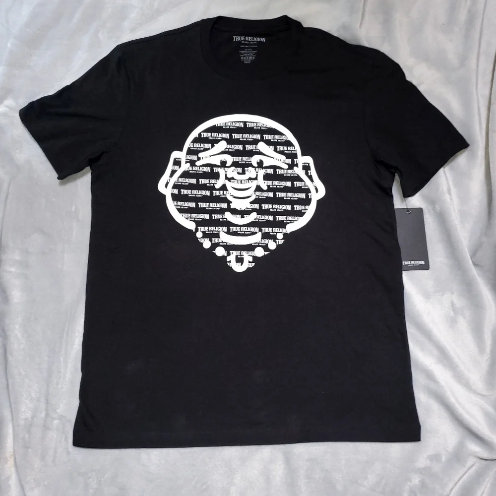 True Religion Buddha Black Shirt Size Large NWT
